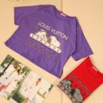 کراپ نخ پنبه خنک لویی ویتون ال وی بوتیک پاپلی