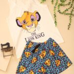 ست تاپ شورتک عروسکی دخترانه کارتونی جذاب سیمپسون بوتیک پاپلی