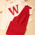 ست بلوز شلوار آستین بلند بگ w بوتیک پاپلی