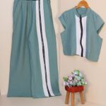 ست کراپ شلوار بگ زیپدار مارک بوتیک پاپلی