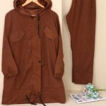 ست سویشرت شلوار گت دار دکمه دار زیپ دار بوتیک پاپلی