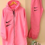 ست سویشرت شلوار جلو زیپدار نایک کلاه دار بوتیک پاپلی