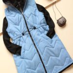 پافر کر گت دار جلو زیپدار کلاه دار پشم شیشه بوتیک پاپلی