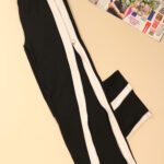 شلوار بگ زیپدار سفید مشکی بوتیک پاپلی