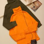 بلوز استین بلند یقه دار یقه اسکی کبریتی مچ دار بوتیک پاپلی