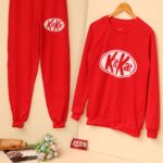 ست کیت کت دورس و شلوار قرمز بوتیک پاپلی