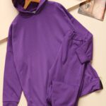 ست بغل زیپ خارخورده هودی شلوار بوتیک پاپلی