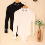 بادی استین بلند لاکی ساده کبریتی بوتیک پاپلی