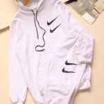 ست هودی شلوار توکرکی دونایک سفید و مشکی بوتیک پاپلی