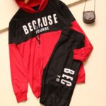 ست هودی شلوار بیکاز استین بلند بوتیک پاپلی