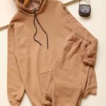 ست هودی و شلوار توکرکی ساده کلاهدار بوتیک پاپلی