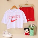 ست کراپ شورتک نایک میکی بوتیک پاپلی