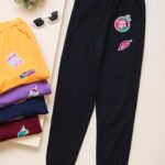 شلوار چاپ میکس استیکری بوتیک پاپلی