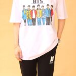 تیشرت لانگ قواره دار بی تی اس بوتیک پاپلی