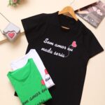 تیشرت پنبه فونت قلب بوتیک پاپلی