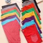 ست تیشرت و شلوارک راه راه بوتیک پاپلی