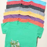 تیشرت راه راه رنگ بندی بوتیک پاپلی