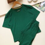 ست کراپ شلوار ساده بوتیک پاپلی