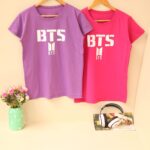 تیشرت پنبه دوسایزه بی تی اس بوتیک پاپلی