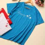 تیشرت پنبه گلدوزی بوتیک پاپلی