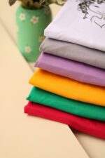 تیشرت پنبه دختر مو فرفری بوتیک پاپلی