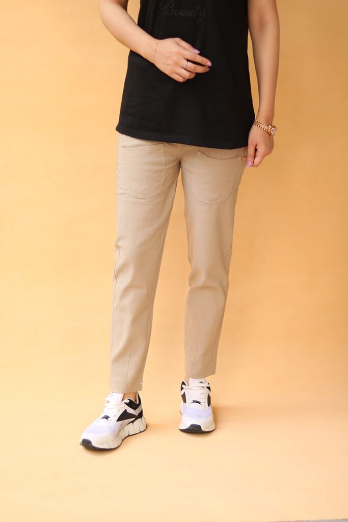 شلوار کتان بنگال مام فیت بوتیک پاپلی