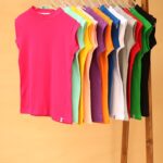 تاپ یقه 3سانت ساده فانریپ پنبه بوتیک پاپلی