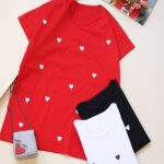 تیشرت پنبه قلبی بوتیک پاپلی