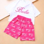 ست کراپ و شورتک باربی بوتیک پاپلی