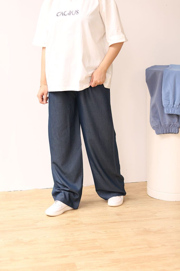 شلوار بگ جین کاغذی بوتیک پاپلی