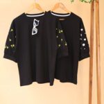 تونیک استین گلدار بوتیک پاپلی