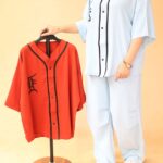 ست مانتو و شلوار بیسبالی بوتیک پاپلی