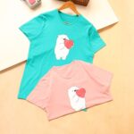 تیشرت پنبه کله پوک قلب یوتیک پاپلی