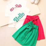 ست دامن هلو بوتیک پاپلی