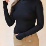 کراپ یقه اسکی انگشتی بوتیک پاپلی