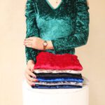 بلوز مخمل بوتیک پاپلی