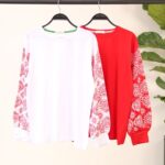 بلوز آستین بلند انار بوتیک پاپلی