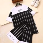 ست شلوارک راه راه بوتیک پاپلی