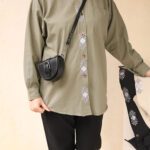 شومیز مانتویی گلدوزی بوتیک پاپلی