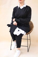 تونیک یقه دار فینگری بوتیک پاپلی