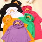 تیشرت لانگ کلاه دار ساده بوتیک پاپلی