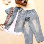 ست شلوارک جین بوتیک پاپلی