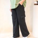 شلوار کارگو دکمه بوتیک پاپلی