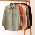 شومیز مانتویی لینن بوتیک پاپلی