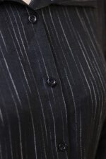 شومیز مانتویی مشکی بوتیک پاپلی