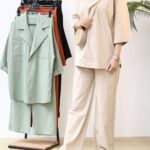 ست مانتو لینن بوتیک پاپلی