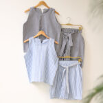 ست راه راه نخی بوتیک پاپلی