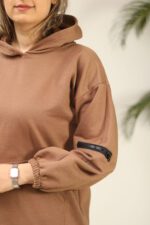 ست هودی آستین زیپ بوتیک پاپلی