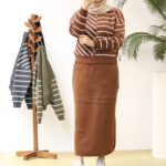 ست بافت بلوز دامن بوتیک پاپلی