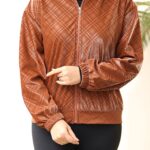 سویشرت چرم طرحدار بوتیک پاپلی